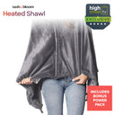 Sash & Bloom 2-in-1 Heated Shawl & Blanket with Rechargeable Battery Pack