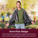 Twin Pack 2-in-1 Heated Shawl & Blanket with Rechargeable Battery Pack