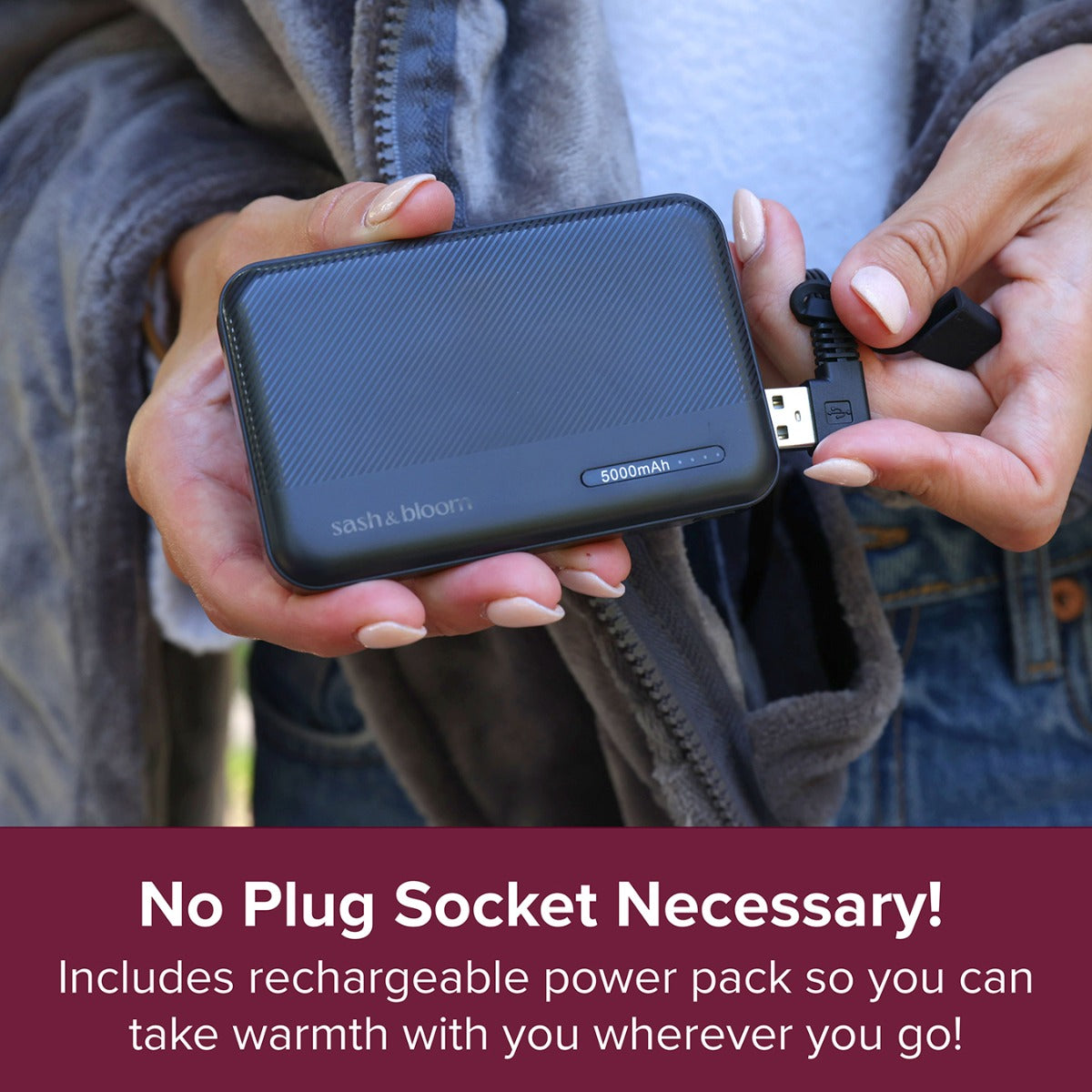 Twin Pack 2-in-1 Heated Shawl & Blanket with Rechargeable Battery Pack