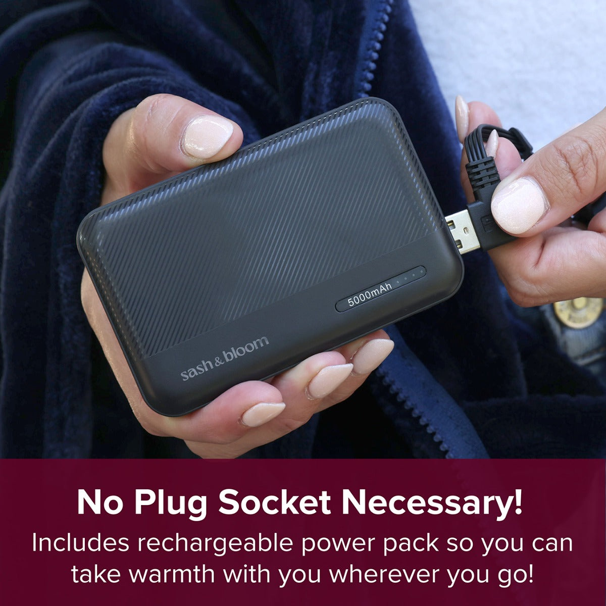 Heated Shawl and Scarf Set with Rechargeable Battery Packs