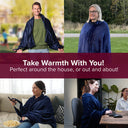 Twin Pack 2-in-1 Heated Shawl & Blanket with Rechargeable Battery Pack