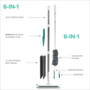 Spring & Spruce Click Switch Mop – 6-in-1 Cleaning System