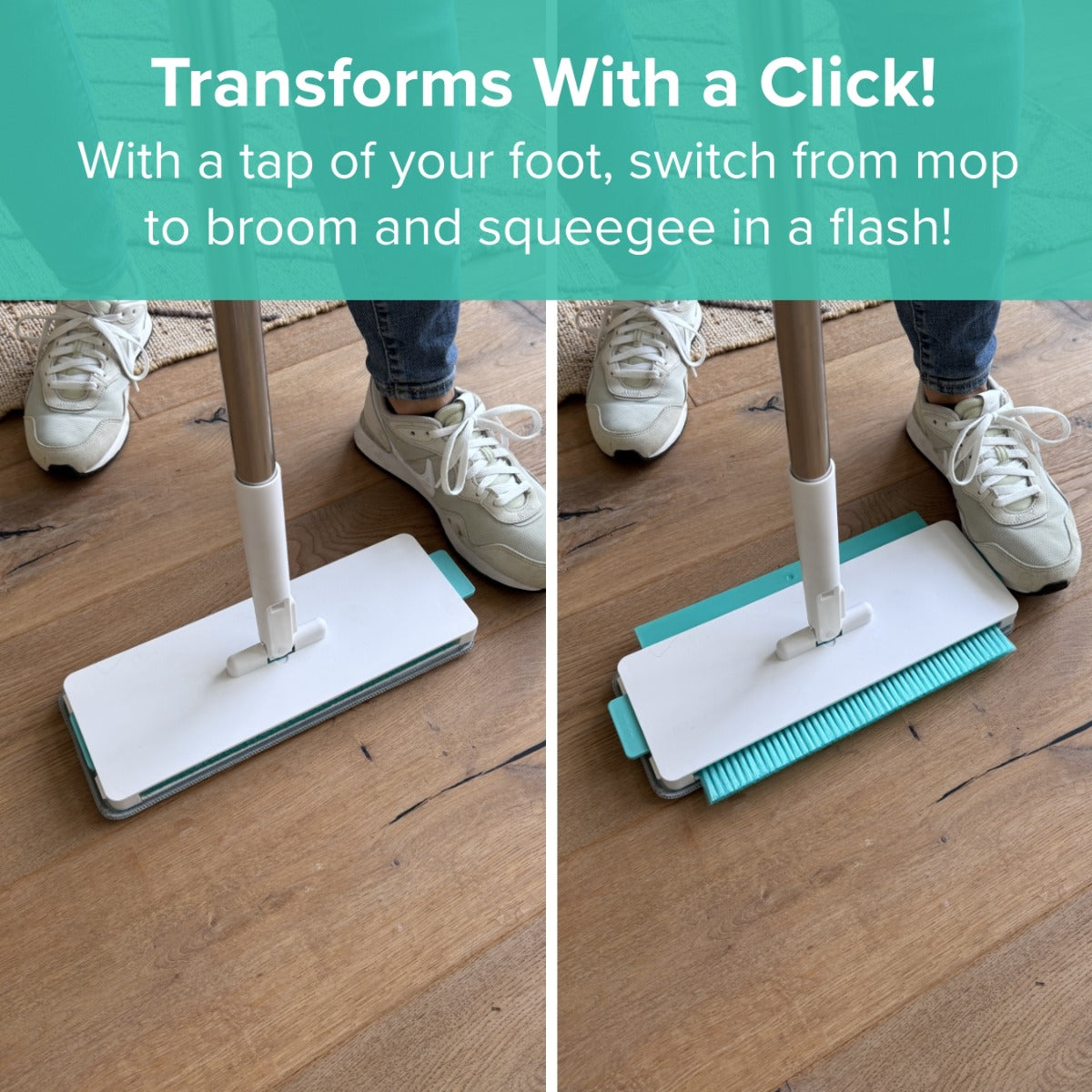 Spring & Spruce Click Switch Mop – 6-in-1 Cleaning System