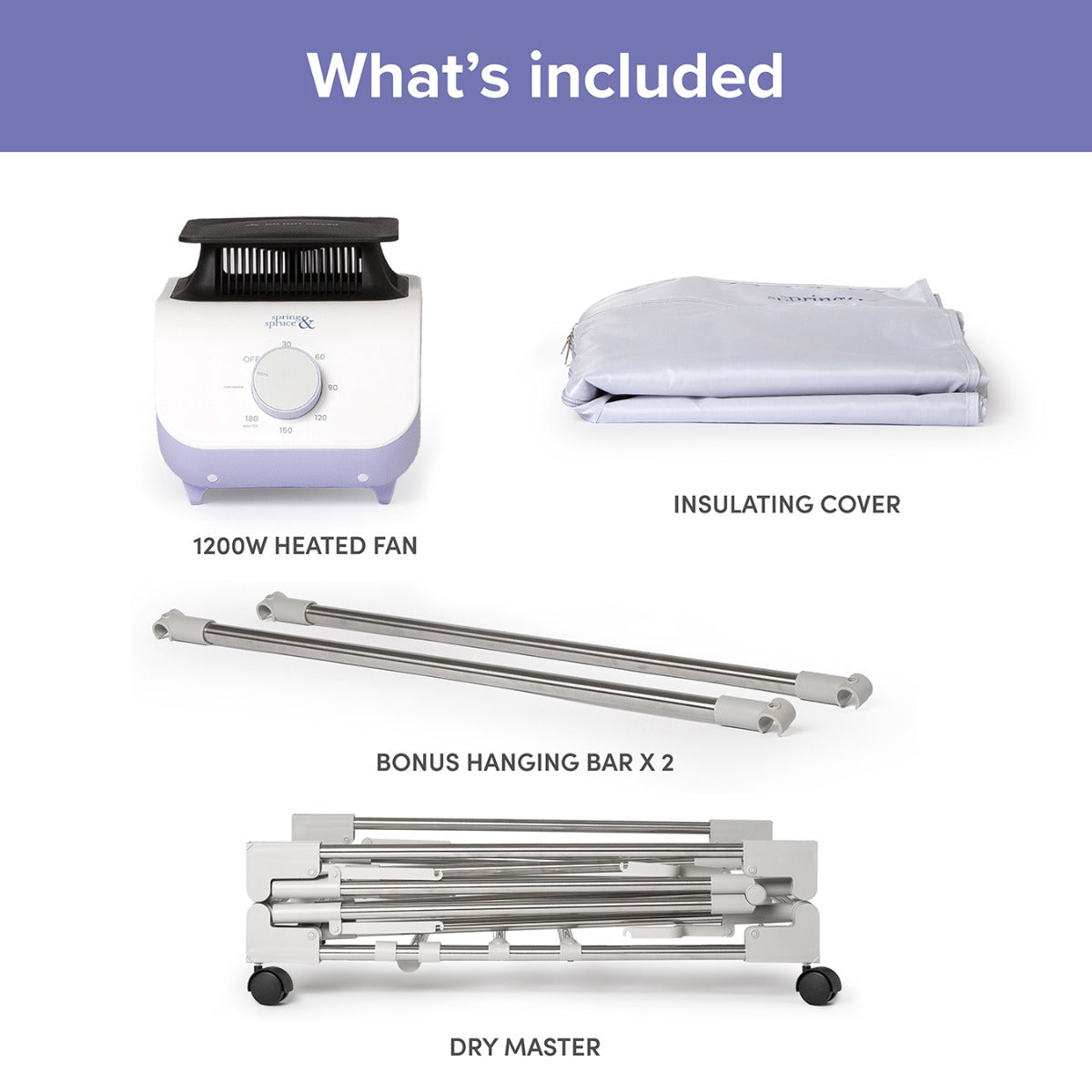The Rapid Dry Master System by Spring & Spruce – Controlled Heated Airer with Insulated Cover