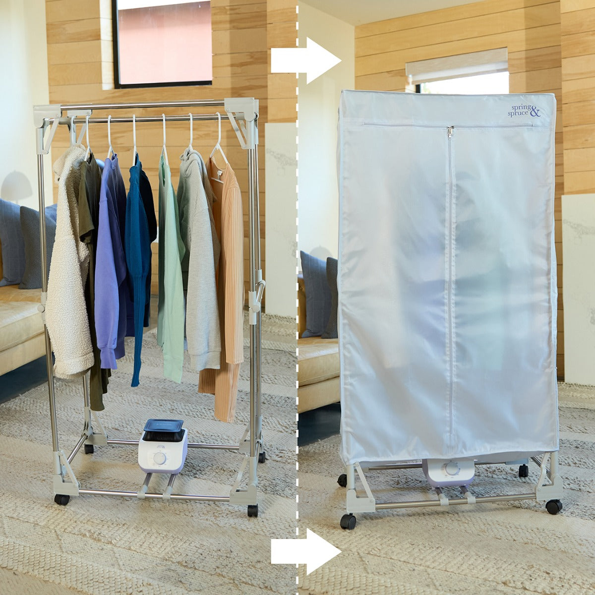 The Rapid Dry Master System by Spring & Spruce – Controlled Heated Airer with Insulated Cover