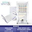 The Rapid Dry Master System – Controlled Heated Airer with Insulated Cover and Radiator Airer