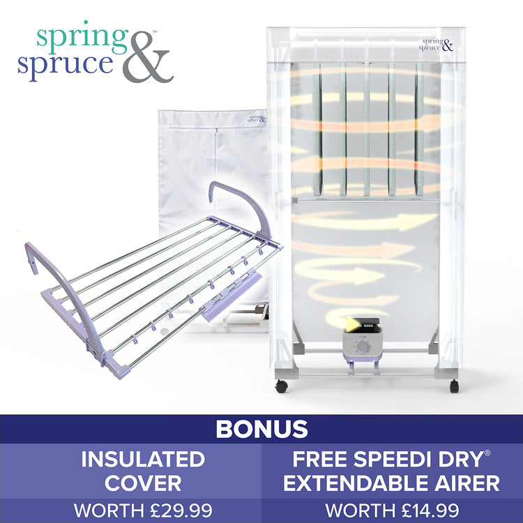 The Rapid Dry Master System – Controlled Heated Airer with Insulated Cover and Radiator Airer