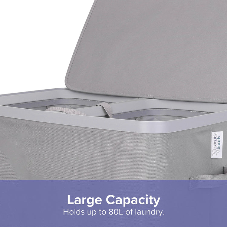 Spring & Spruce Dual Zone Laundry Basket