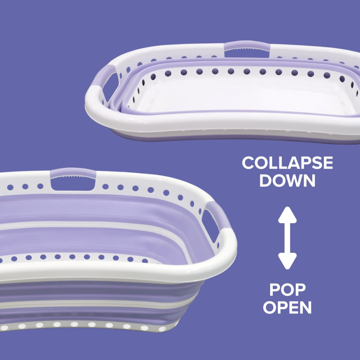 Hip Hugging Collapsible Laundry Basket