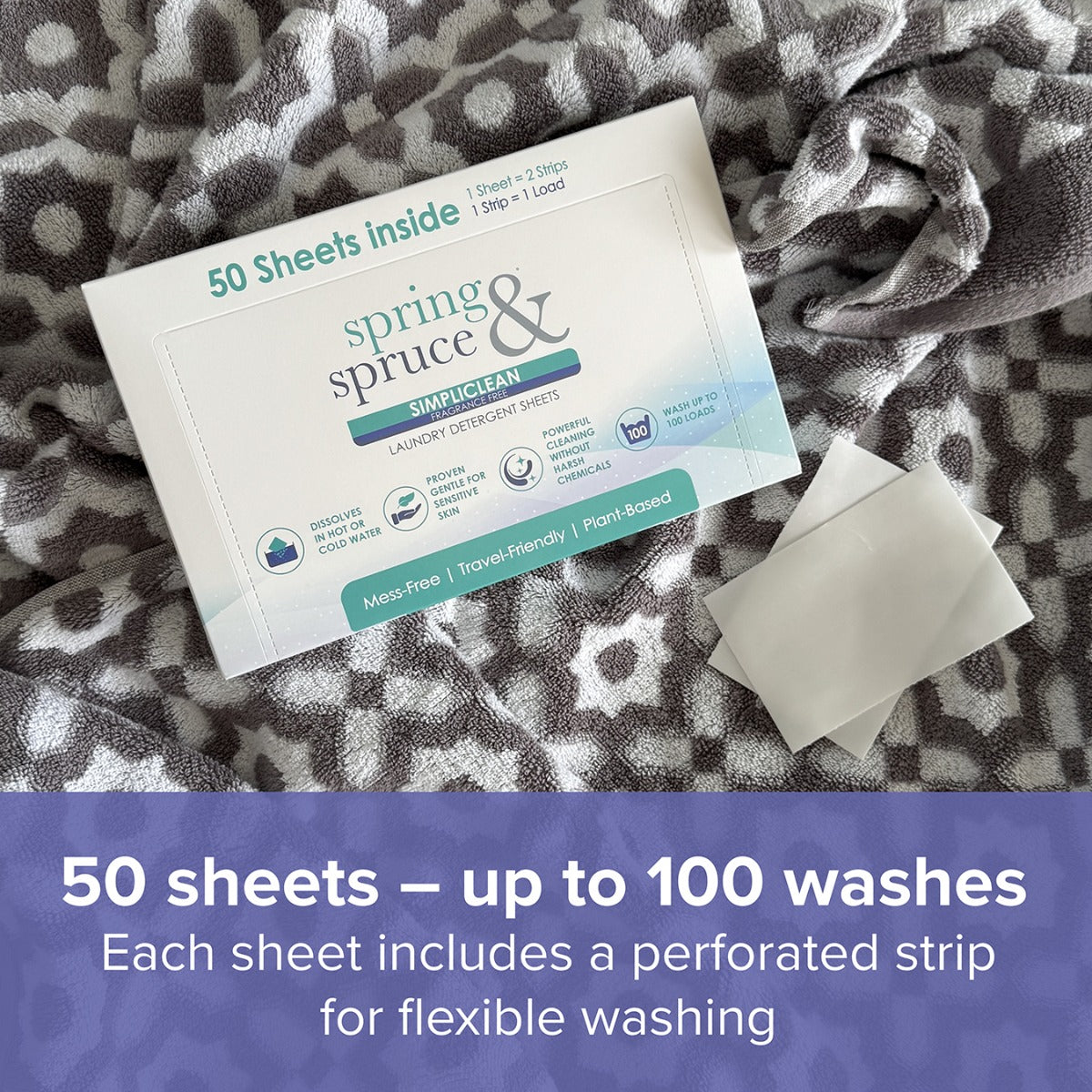 Simpliclean Laundry Detergent Sheets Fresh Linen