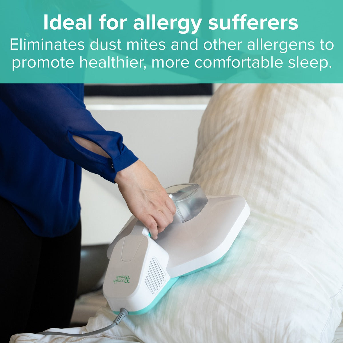 Spring & Spruce Mattress Maid – Handheld UV-C Bed Vacuum