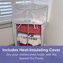 Spring & Spruce Speedi Dry Compact – 3-Tier Heated Airer with Bonus Insulating Cover
