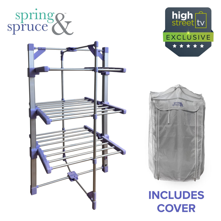 Speedi Dry - Compact 3-Tier Heated Airer with Free Insulated Cover