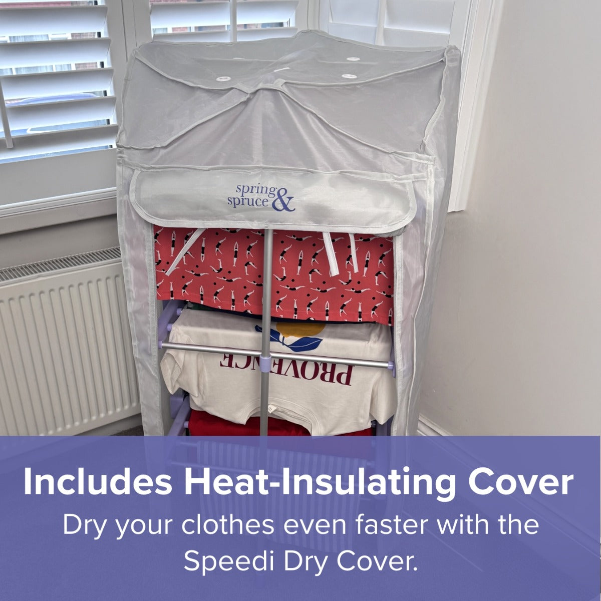Speedi Dry - Compact 3-Tier Heated Airer with Free Insulated Cover