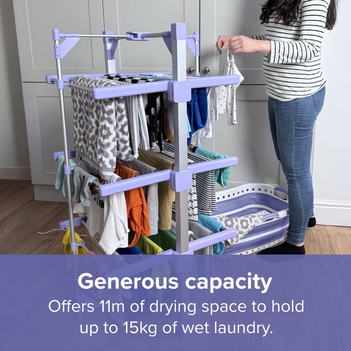Speedi Dry - Compact 3-Tier Heated Airer with Free Insulated Cover
