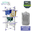 Spring & Spruce Speedi Dry Tower XL – 3-Tier Heated Airer with Bonus Insulating Cover