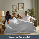 Silentnight Comfort Control Electric Heated Throw - Grey
