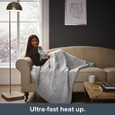 Silentnight Comfort Control Electric Heated Throw - Grey