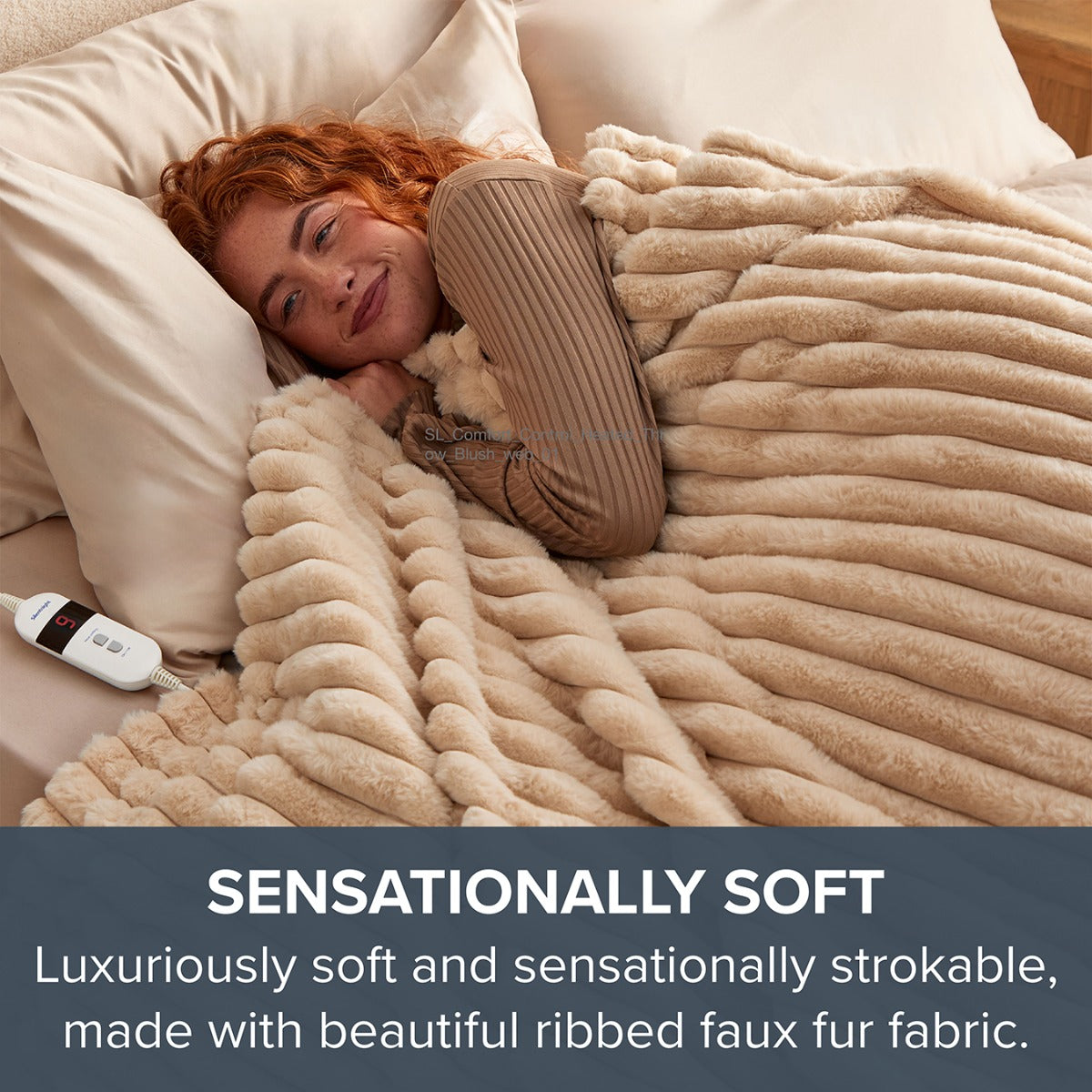 Silentnight Luxury Large Faux Fur Heated Throw