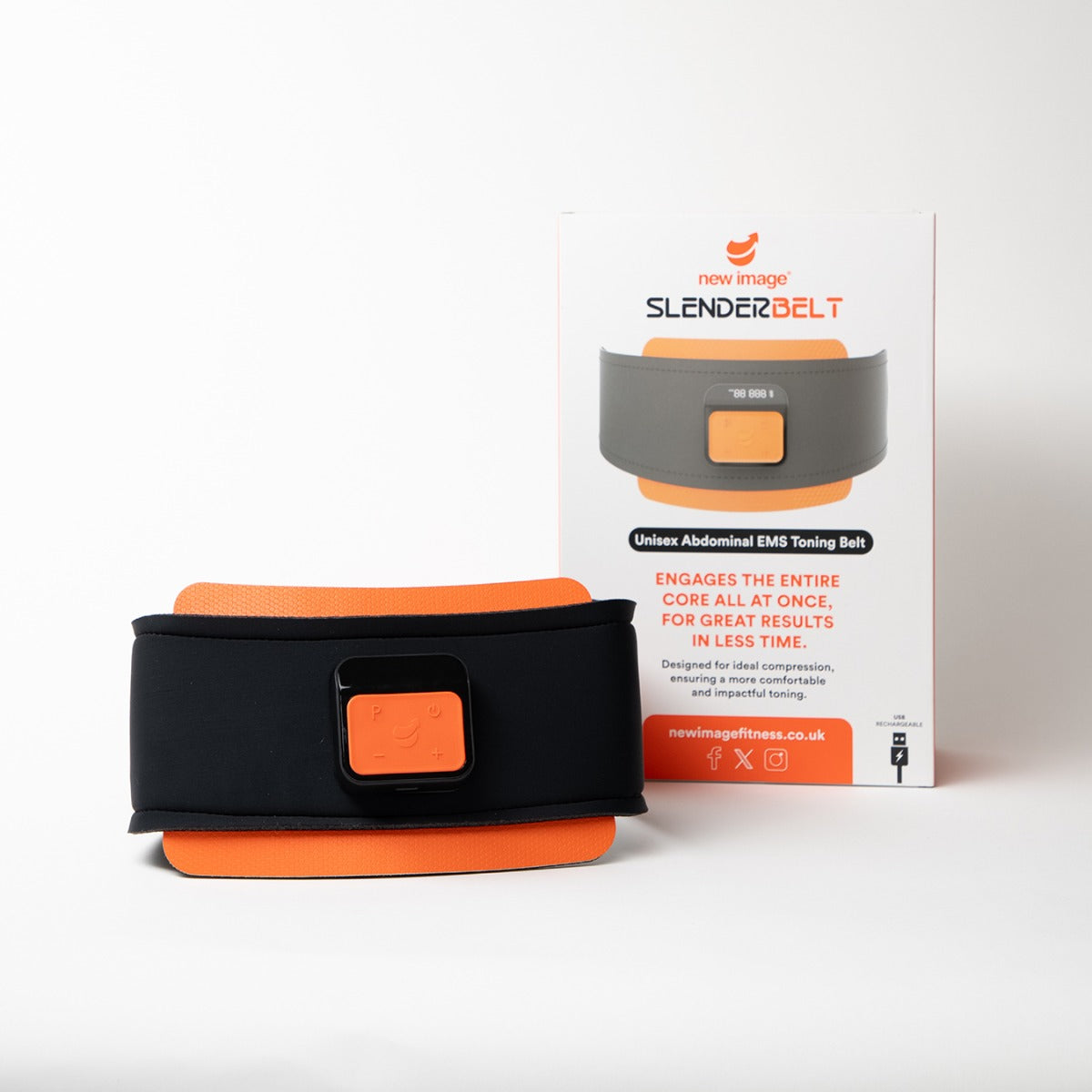 Slendertone Abs Belt オレンジと黒 New Image SlenderBelt – EMS Ab Training System