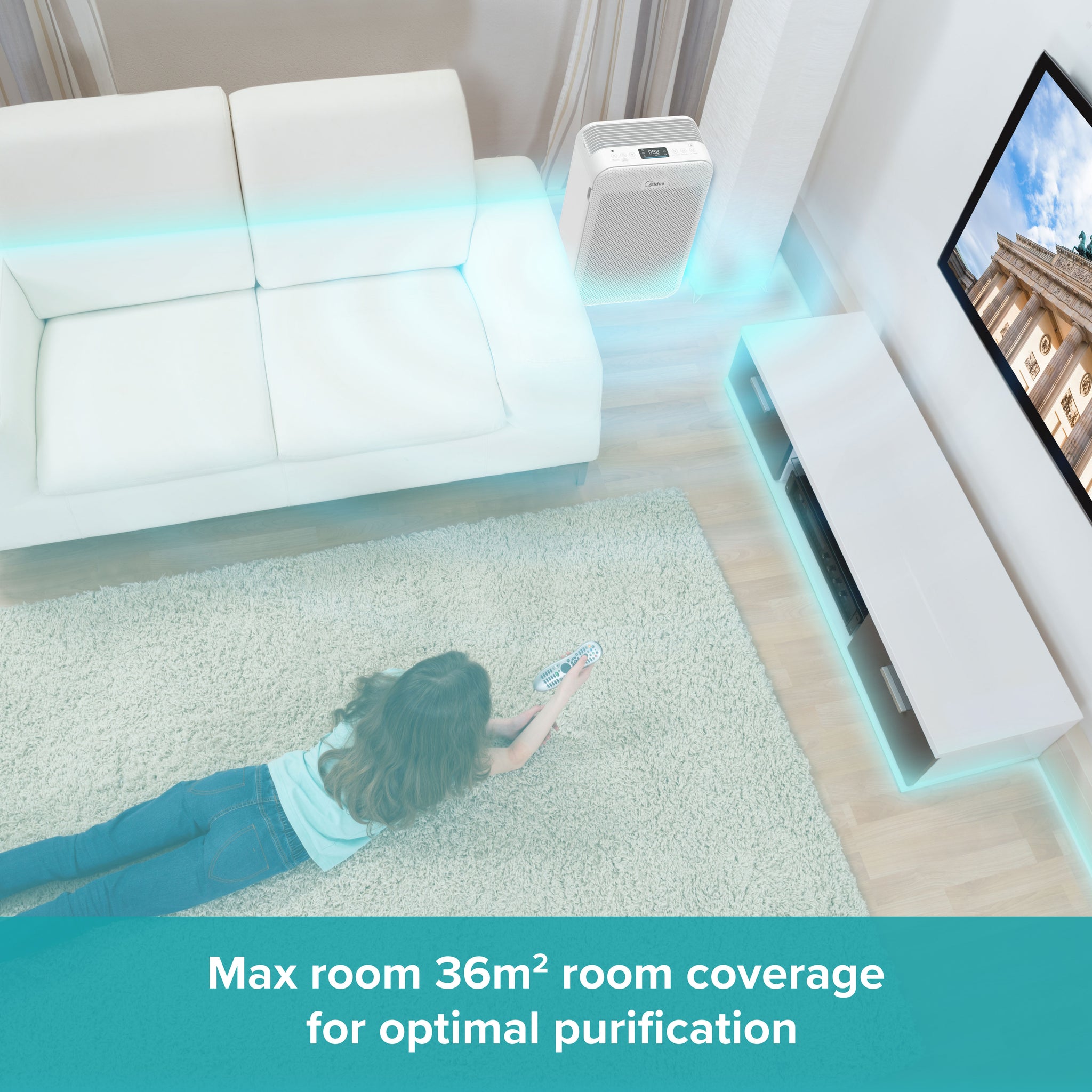SmartAir Pure Control – Odour Removing Air Purifier with Air Quality Sensor (Outlet)