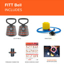 FITT Bell by New Image - Adjustable Kettlebell/Barbell System - Up to 16kg