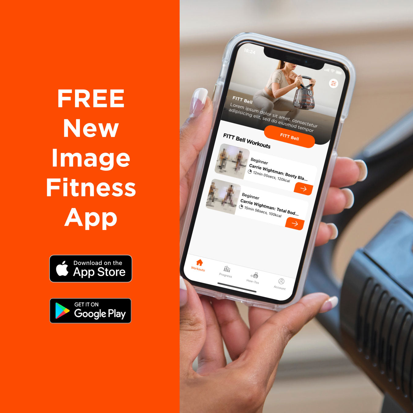 FITT Bell by New Image - Adjustable Kettlebell/Barbell System - Up to 16kg