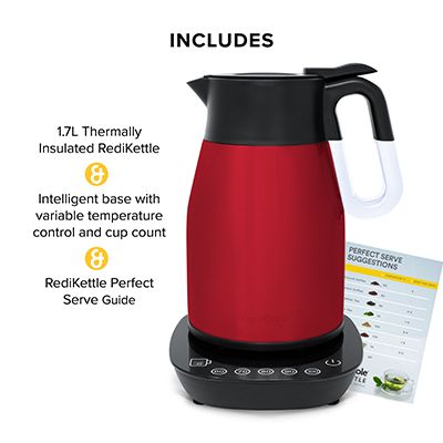 RediKettle Variable Temperature Thermal Kettle 1.7L (Red)