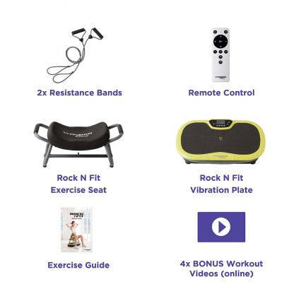 Rock N Fit Vibration Plate Trainer with Exercise Seat by Wonder Core