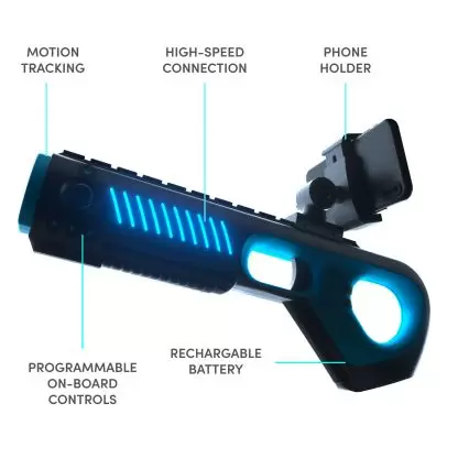 Arkade Virtual Reality Motion Blaster - Black-Blue Pro Edition
