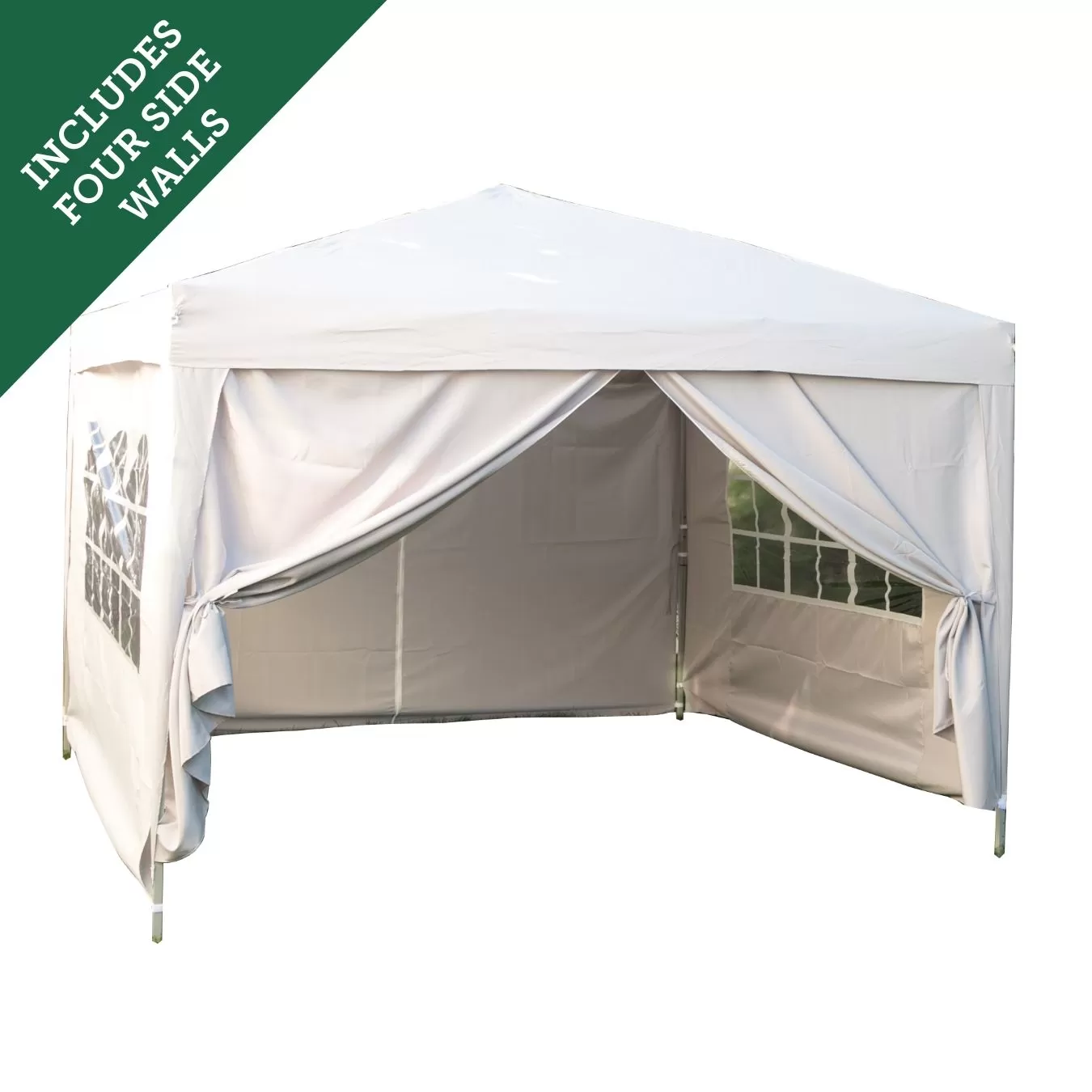 ShadeHaven by AriaLiving - Deluxe 3m x 3m Pop-up Gazebo with Four Side Walls